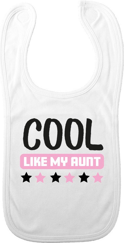 Bellatio Decorations Baby slabbetje - roze - cool like my aunt - kraam kado - slab/morsdoek - tante van Bella