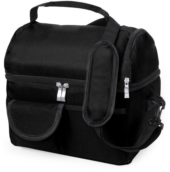 Bemel Koeltas - voor lunchpakket of drankjes - 9 liter - 25 x 24 x 15 - Draagband - Zwart - gerecycled materiaal van Merkloos