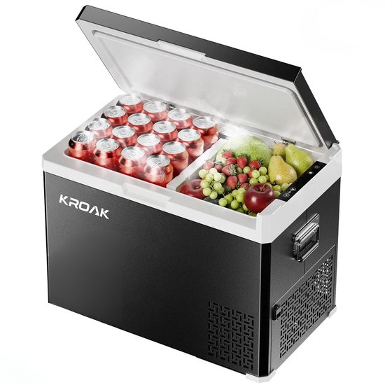 Benelux Select Koelbox Elektrisch - Koelbox Auto - Koelbox Electrisch - Koelbox 12V - App - Dual Zone - 12V/24V DC & 110-240V AC van Merkloos