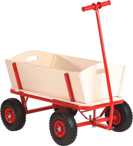 Benson Bolderkar - Bolderwagen Hout - strandwagen - kinderen - boodschappenkar van Benson