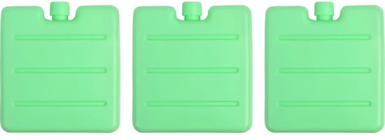 Benson Compacte koelelementen set - 3 stuks - 8x8x1,5 cm - mintgroen van Benson