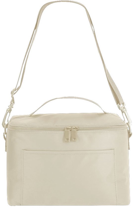 Benson koeltas Greenland - inhoud 7 liter - Beige - 25 x 16 x 18 cm - Koeltassen - polyester/aluminium - met voorvakje van Merkloos