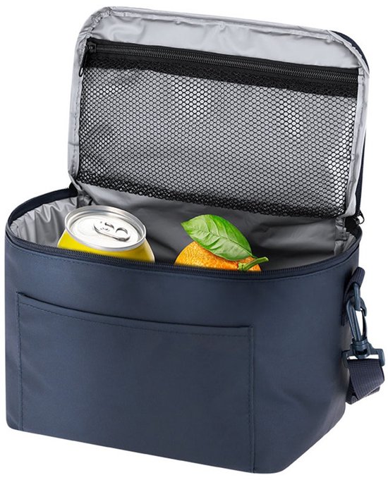 Benson koeltas Greenland - inhoud 7 liter - Blauw - 25 x 16 x 18 cm - Koeltassen - polyester/aluminium - met voorvakje van Benson