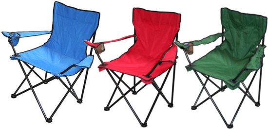 Benson Opvouwbare campingstoel met leuning - antislip voeten - draagtas - zithoogte 40 cm - max. 110 kg van Benson