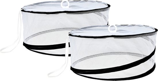 Benson Opvouwbare Foodcover - 2x - Rond - 37 x 15,5 cm - Vliegenkap en Voedselbescherming van Benson