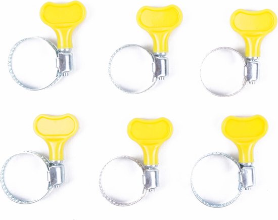 Benson Slangenklem set - 6 delig - vleugelklemmen - 13-27 mm - eenvoudig te bevestigen van Benson