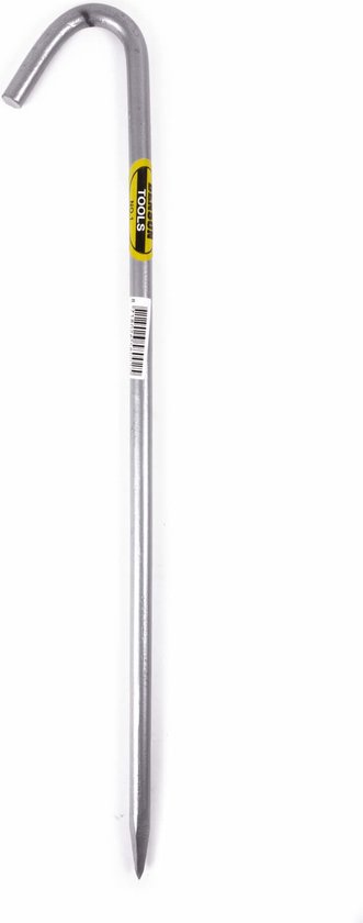 Benson Stevige grondpen - koolstofstaal - gebogen - 420 mm x 11 mm - zilver van Benson
