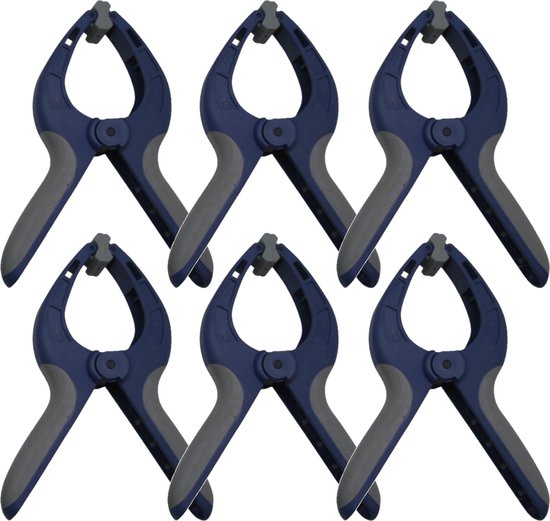 Benson Zeilklemmen - 6x - zeilclips/marktklemmen - kunststof - 7,5 cm - Dekzeil klemmen van Benson