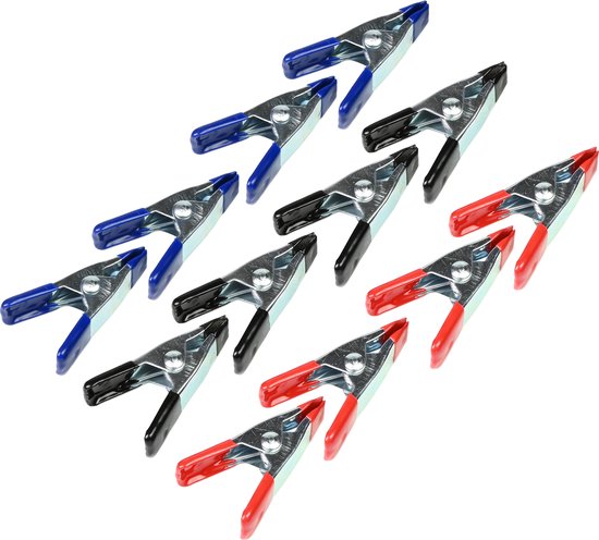 Benson Zeilklemmen/veerklemmen - 18x - staal - 5 cm - mini lijmklemmen van Benson