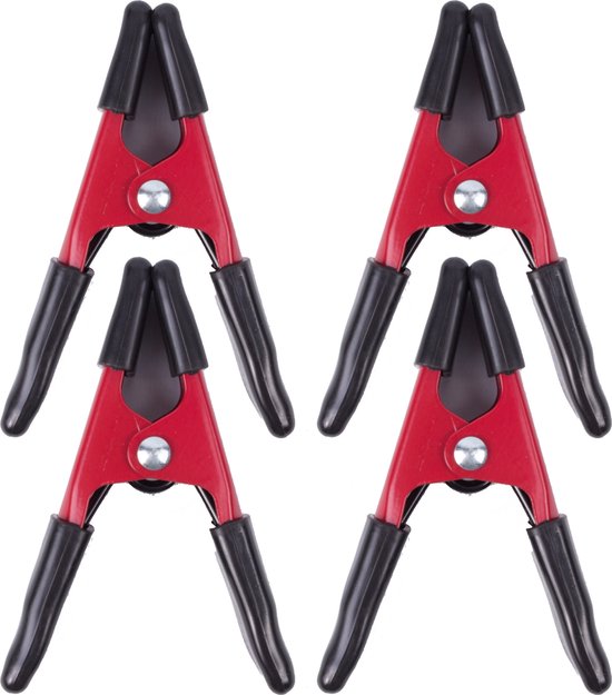 Benson Zeilklemmen/veerklemmen - 4x - staal - 10 cm - lijmklemmen van Benson