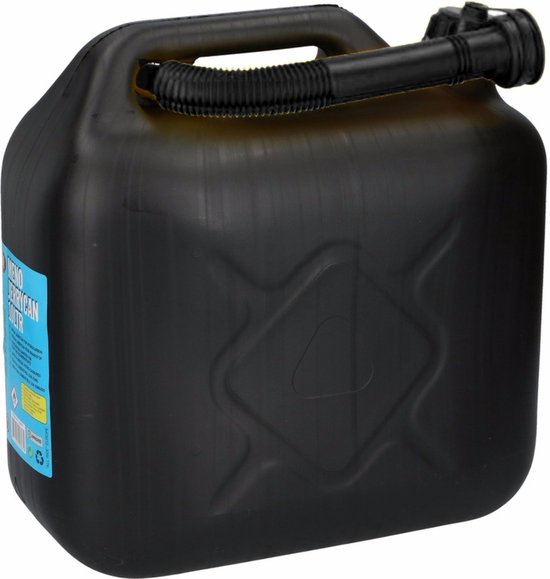 Benzine Jerrycan 10 liter in het zwart van Hünersdorff