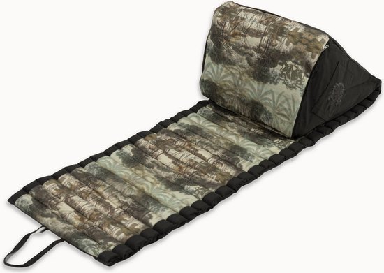 Besarto - Strandmatras - strandmat - opblaasbare rugleuning - 3 standen - oprolbaar - lichtgewicht - Made in EU - wasbaar - kleurecht - compact - landscape green van Besarto