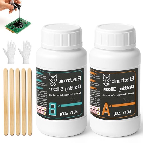 Beschermende coating voor elektronica, zwart, isolerende gietcompound, waterproof en schokbestendig, langdurige bescherming voor elektrische onderdelen