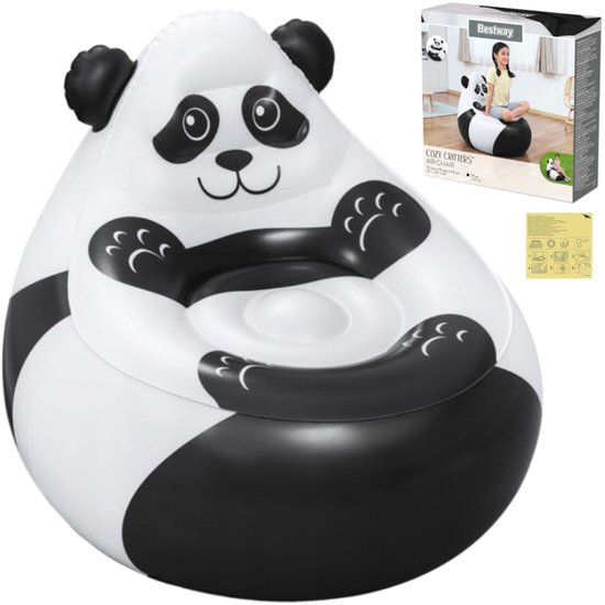 Bestway 75116 Panda Opblaasbare Zitzak Stoel voor Kinderen & Tieners van Merkloos