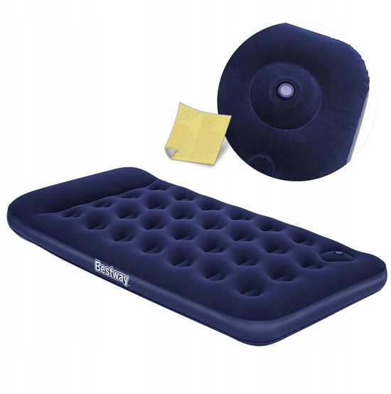 Bestway Eenpersoons Luchtbed 188x99x22cm met Ingebouwde Voetpomp van Merkloos
