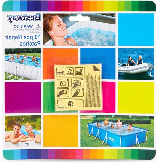 Bestway Flowclear 2.5 x 2.5 Inch Underwater Adhesive Repair Patches | 62091E van Merkloos