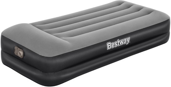 Bestway - Luchtbed - 1-Persoons - 97×191×46 cm - Grijs - Met Ingebouwde Elektrische Pomp - Incl. 3-in-1 Opbergtas - 1-persoons Luchtbed - Luchtbed Met Pomp - Luchtbed Voor Binnen Gebruik - Luchtbed Met Kussen - Luchtbed Voor Gasten van Merkloos