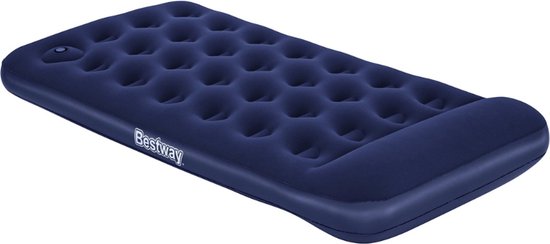 Bestway – Luchtbed – 1-Persoons – 99×188×28 cm – Blauw – Met Ingebouwde Voetpomp - 1-persoons Luchtbed - Campingbed - Buitenbed - Voetpomp Luchtbed - Luchtbed Met Voetpomp van Merkloos