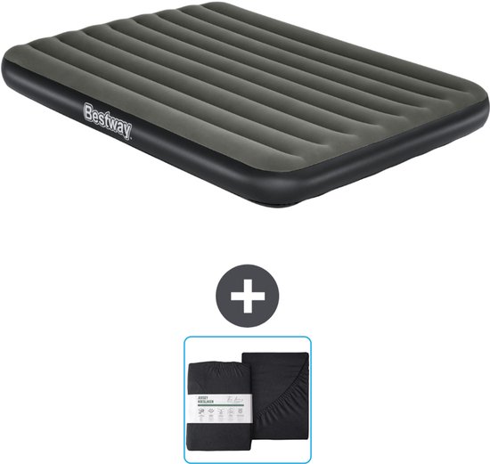 Bestway luchtbed - 2-Persoons - 152 x 203 x 25 cm - Groen - Inclusief en Hoeslaken