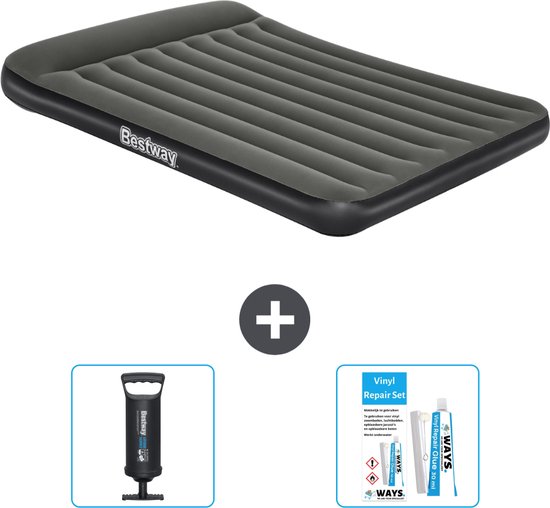 Bestway luchtbed - 2-Persoons - 152 x 203 x 30 cm - Groen - Inclusief Pomp en Reparatieset van Bestway