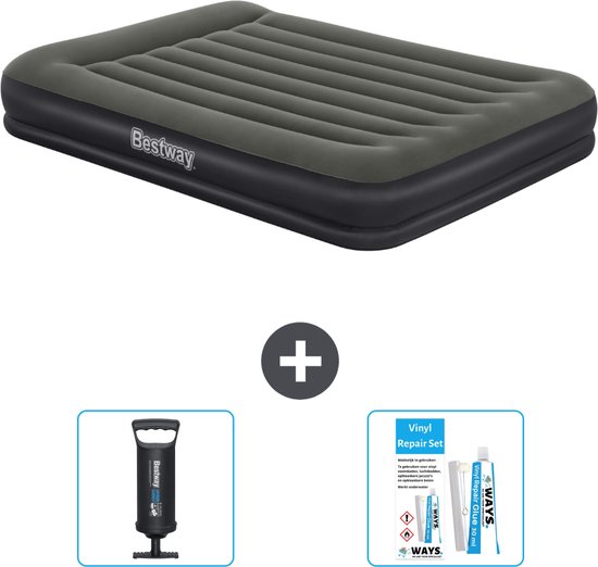 Bestway luchtbed - 2-Persoons - 152 x 203 x 36 cm - Groen - Inclusief Pomp en Reparatieset van Bestway