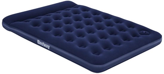 Bestway – Luchtbed – 2-Persoons – 152×203×28 cm – Blauw – Met Ingebouwde Voetpomp - 2-persoons Luchtbed - Campingbed - Buitenbed - Logeerbed - Voetpomp Luchtbed van Merkloos