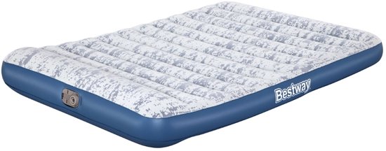 Bestway – Luchtbed – 2-Persoons – 152×203×30 cm – Blauw – Met Ingebouwde Elektrische Pomp – Incl. 3-in-1 Opbergtas - 2-persoons Luchtbed - Luchtbed Met Pomp - Binnen Gebruik - Comfortabel Luchtbed - Luchtbed Met Kussen van Merkloos