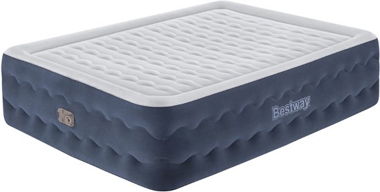 Bestway – Luchtbed – 2-Persoons – 152×203×51 cm – Blauw – Met Ingebouwde Elektrische Pomp – Incl. Opbergzak - Luchtbed 2 Persoons - Luchtbed Binnen - Luchtbed Met Pomp - Luchtbed Comfort - Luchtbed Voor Gasten van Merkloos