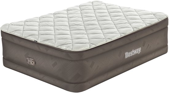 Bestway – Luchtbed – 2-Persoons – 152×203×51 cm – Bruin – Met Ingebouwde Elektrische Pomp – Incl. Opbergzak - Luchtbed - Luchtbed 2 Persoons - Luchtbed Met Pomp - Luchtbed Binnen - Luchtbed Comfort van Merkloos