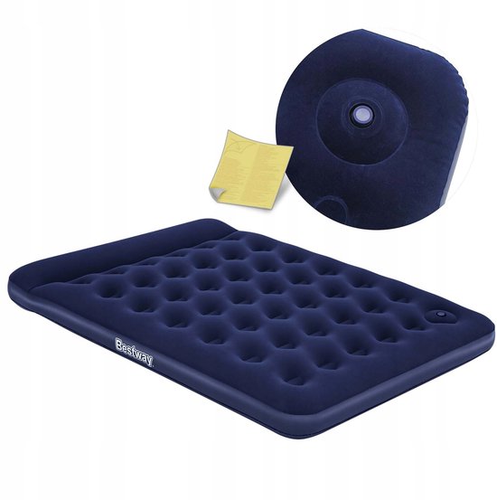 Bestway Luchtbed 203x152x28cm met Ingebouwde Voetpomp