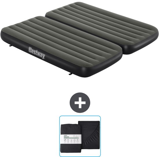 Bestway luchtbed - 3-in-1 - 1-Persoons - 2-Persoons - 99 x 188 x 25 cm - Groen - Inclusief en Hoeslaken van Bestway
