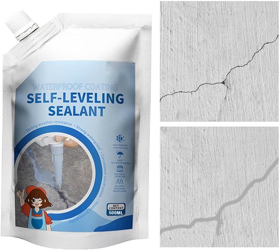 Beton Reparatiekit - Voegenvuller Gaten - Scheuren Afdichten - Zelfnivellerend Waterdicht - 500ml Inhoud van Merkloos