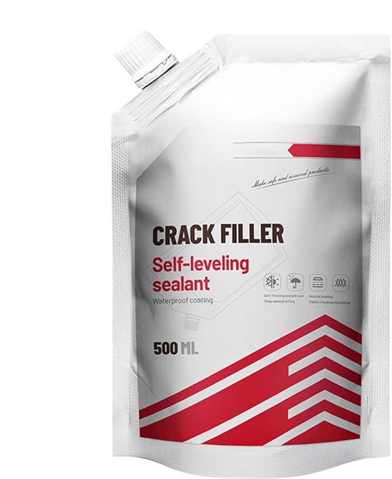Beton Scheurvuller - Asfalt Reparatie - Waterdicht Maken - Zelfnivellerend - 500ml - Grijs van Merkloos