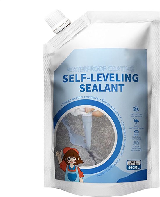 Betonkit Vuller - Voegenvuller Kit - Scheuren Dichten - Zelfnivellerend Waterdicht - 500ml - Grijs van Merkloos