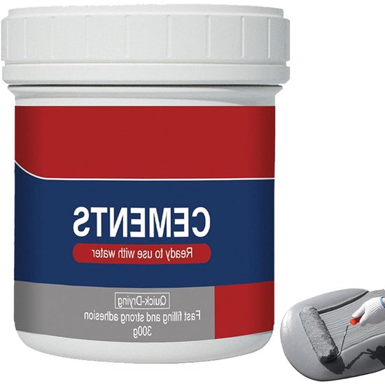 Betonreparatie Mortel - Scheurvuller Cement - Vloeren Herstellen - Waterdicht Anti-scheur - 300g - Sneldrogend