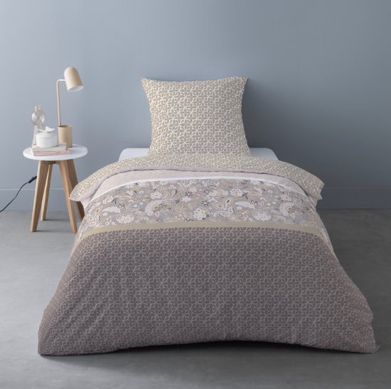 Better Night Fifi - flanellen dekbedovertrek - 1persoons - 140x200 - 1 kussensloop 65x65 - flanel - beige van Better Night