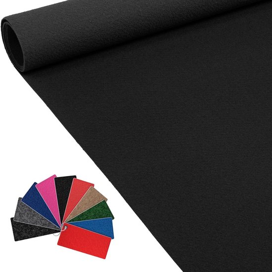 Beurstapijt Loper - Ontvangsttapijt Evenement - Evenementen Aankleden - Op Maat Te Knippen - 600 x 140 cm - Zwart