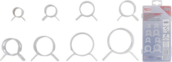 BGS Assortiment vleugelslangklemmen 80 delig van BGS