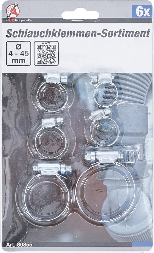 BGS Slangklem assortiment Ø 4 - 45 mm 6 delig van Merkloos