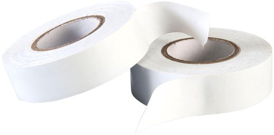 BH07516 (2 stuks) Witte PVC Elektrische Isolatie Tape 19mm x 5M (3/4" x 195"/16,7ft) - Pack van 2 Stuks