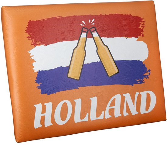 Bier krat zitkussen Nood stoel -Holland - 34x44x5 voor studenten op de camping of gewoon thuis van Kratstoel