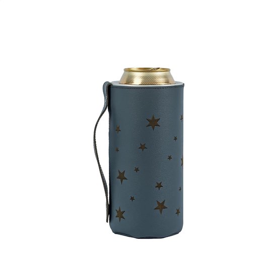 Bierblikjes Koeler - Bierkoeler Blikjes - Dranken Koel Houden - Gepatenteerd Isolatie Product - Voor 500 ml Blikjes - Grijze Ster