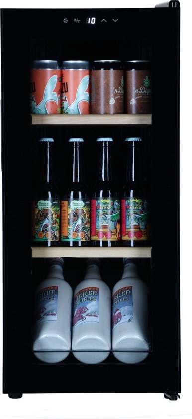 Bierkoelkast München - vol glazen deur - 52 flessen - Koelkast horeca - Bier koelkast voor Thuis - Flessenkoelkast- Drank koelkast - Bierkast van Bierkoelkast.nl