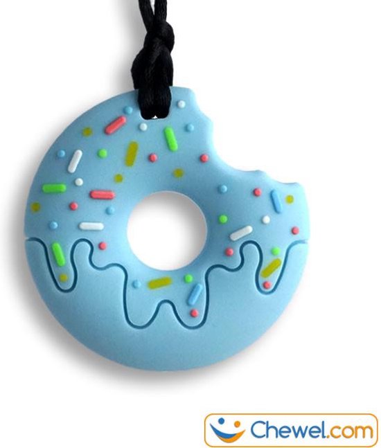 Bijtketting | Donut Happy Sprinkles | Blauw | Chewel ® van Chewel®