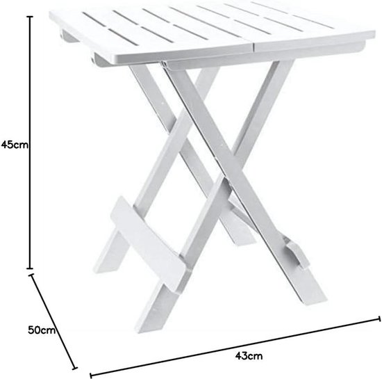 Bijzettafel Buiten - Salontafel Tuin - Tuintafel - Campingtafel - Lichtgewicht