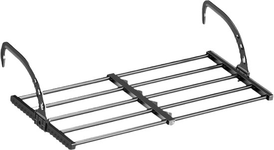 Bijzettafel Inklapbaar - Wasrek Balkon - Ruimte Besparen - Verstelbaar Frame - 38 tot 80 cm - Meerkleurig