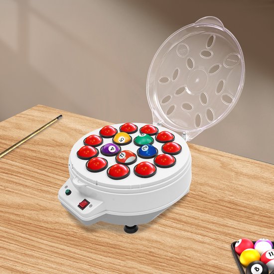 Biljartbalreiniger - Automatisch Voor 16 Ballen - 180 W - 1000 RPM - Wit - Voor Snooker En Biljartclubs