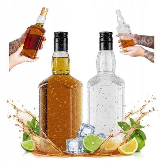 Bimberek Daniels Serie - Glazen Flessen - 500ml - Whisky/Brandy Opslag