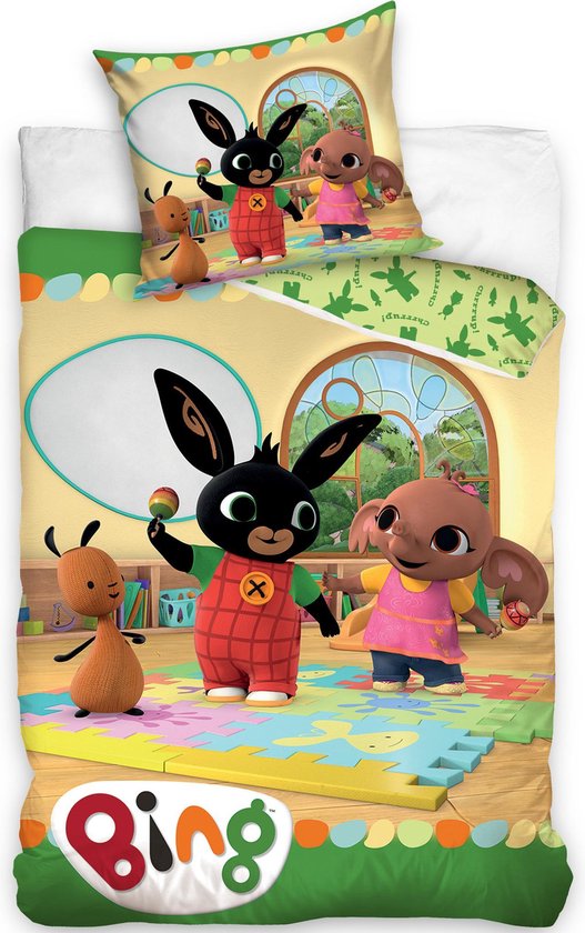 Bing Bunny Dekbedovertrek - 140x200 + 65x65cm - katoen van Bing Bunny