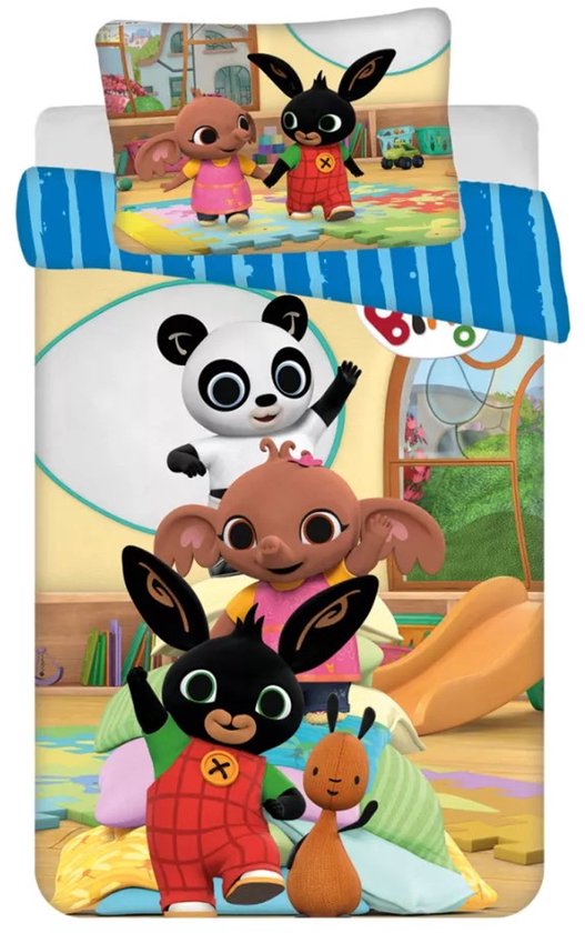 Bing en Sula peuterdekbedovertrek - 100 x 135 cm - Katoen van Merkloos